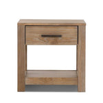 Fast Furnishings Farmhouse Traditional Rustic Solid Wood 1-Drawer End Table Nightstand 22.5"H x 22.25"W x 17"D