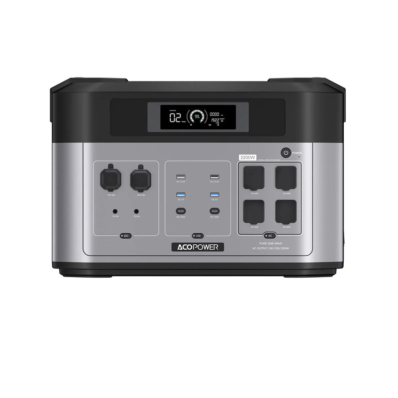 ACOPower BP2000 Solar Generator Portable Power Station 2200W 2048Wh Backup Battery