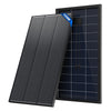 Two solar panels with one showing a 