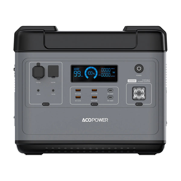 ACOPower P2001 Portable Power Station 2000W 2000Wh Solar Generator Backup Battery