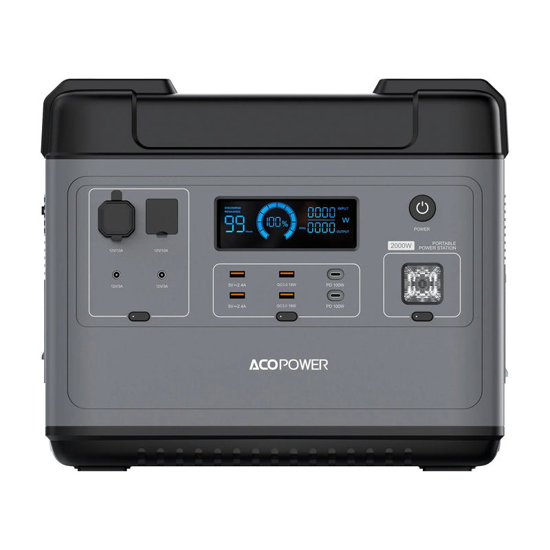 ACOPower P2001 Portable Power Station 2000W 2000Wh Solar Generator Backup Battery