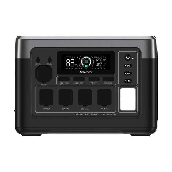 ACOPower P1000 Plus Portable Power Station 1800W 1024Wh Solar Generator Backup Battery