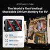 ACOPOWER Stackable Li-Cube 12.8V LiFePO4 Lithium RV and Van Deep Cycle Battery with Smart BMS Multiple Pack Sizes (1-6)