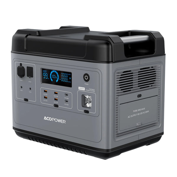 ACOPower P2001 Portable Power Station 2000W 2000Wh Solar Generator Backup Battery