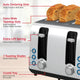 Brentwood 1500W 4-Slice Stainless Steel Toaster Extra-Wide Slots