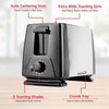 Brentwood 2-Slice Toaster Extra-Wide Slots Stainless Steel