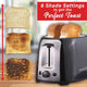 Brentwood 800W Cool-Touch 2-Slice Extra-Wide Slots 6 Levels Defrost Reheat and Cancel Button Toaster