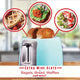 Brentwood 800W Cool-Touch 2-Slice Extra-Wide Slots 6 Levels Defrost Reheat and Cancel Button Toaster