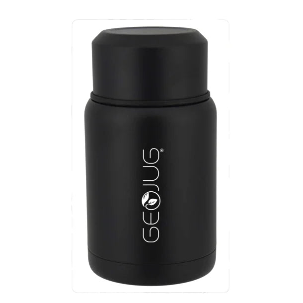 Brentwood 17 oz Thermos Vacuum Insulated Stainless Steel Food Jar with Bowl & Folding Spoon – Black