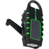 Eton Scorpion II Rugged Portable Multi-Purpose LED Flashlight and Radio, AM/FM/NOAA Weather Band, Solar/Crank Power, and USB Smartphone Charger - Black/Green