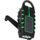 Eton Scorpion II Rugged Portable Multi-Purpose LED Flashlight and Radio, AM/FM/NOAA Weather Band, Solar/Crank Power, and USB Smartphone Charger - Black/Green