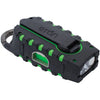 Eton Scorpion II Rugged Portable Multi-Purpose LED Flashlight and Radio, AM/FM/NOAA Weather Band, Solar/Crank Power, and USB Smartphone Charger - Black/Green