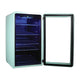 Magic Chef 3.4 cu ft Retro Beverage Cooler with Tinted Double-Pane Glass Door