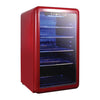 Magic Chef 3.4 cu ft Retro Beverage Cooler with Tinted Double-Pane Glass Door