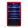 Magic Chef 3.4 cu ft Retro Beverage Cooler with Tinted Double-Pane Glass Door