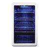 Magic Chef 3.4 cu ft Retro Beverage Cooler with Tinted Double-Pane Glass Door