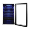 Magic Chef 3.4 cu ft Retro Beverage Cooler with Tinted Double-Pane Glass Door