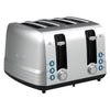 Brentwood 1500W 4-Slice Stainless Steel Toaster Extra-Wide Slots