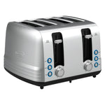 Brentwood 1500W 4-Slice Stainless Steel Toaster Extra-Wide Slots