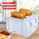 Brentwood 1300W 4-Slice 2 Control Knob Six Levels Stainless Steel Toasters