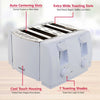 Brentwood 1300W 4-Slice 2 Control Knob Six Levels Stainless Steel Toasters