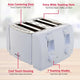 Brentwood 1300W 4-Slice 2 Control Knob Six Levels Stainless Steel Toasters