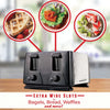 Brentwood 1300W 4-Slice 2 Control Knob Six Levels Stainless Steel Toasters