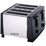 Brentwood 1300W 4-Slice 2 Control Knob Six Levels Stainless Steel Toasters