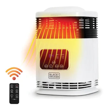BLACK+DECKER™ 1500 Watt Portable 360° Ceramic Space Heater with Digital Display and Remote