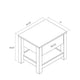 Farmhouse Traditional Rustic Nightstand - Solid Acacia Wood - 1 Drawer and Open Storage Shelf - Natural Finish - 24" Height
