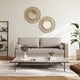 Modern Faux Leather Loveseat Sofa with Pillows & Solid Hardwood Legs – Beige, Ivory, Orange, Grey, Black