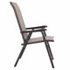 Set of 2 Outdoor Folding Patio Chairs – Brown Textilene Mesh with Black Steel Frame – Lightweight & Weather-Resistant