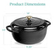 6-Quart Enamel Cast Iron Round Dutch Ovens – Oven & Stovetop Safe – Even-Heat Dutch Oven