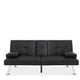 65" Convertible Sofa Futon Faux Leather 6-Inch Foam