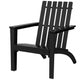 Classic 29"W Black Acacia Wood Indoor/Outdoor Adirondack Lounge Armchair