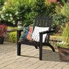 Classic 29"W Black Acacia Wood Indoor/Outdoor Adirondack Lounge Armchair