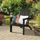 Classic 29"W Black Acacia Wood Indoor/Outdoor Adirondack Lounge Armchair
