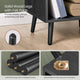 Mid-Century Farmhouse Nightstand Solid Wood Black Wood Finish 1-Drawer Storage Open Shelf 22.8" Heigh