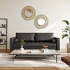 Modern Faux Leather Loveseat Sofa with Pillows & Solid Hardwood Legs – Beige, Ivory, Orange, Grey, Black