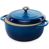 6-Quart Enamel Cast Iron Round Dutch Ovens – Oven & Stovetop Safe – Even-Heat Dutch Oven