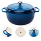 6-Quart Enamel Cast Iron Round Dutch Ovens – Oven & Stovetop Safe – Even-Heat Dutch Oven