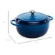 6-Quart Enamel Cast Iron Round Dutch Ovens – Oven & Stovetop Safe – Even-Heat Dutch Oven