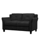 Modern Microfiber Upholstered Loveseat Sofa – Compact 2-Seater Couch for Small Spaces in White, Black, Blue