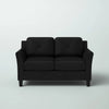 Modern Microfiber Upholstered Loveseat Sofa – Compact 2-Seater Couch for Small Spaces in White, Black, Blue