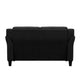Modern Microfiber Upholstered Loveseat Sofa – Compact 2-Seater Couch for Small Spaces in White, Black, Blue