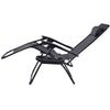Black adjustable folding chair on a white background