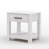 Fast Furnishings Farmhouse Traditional Rustic Solid Wood 1-Drawer End Table Nightstand 22.5"H x 22.25"W x 17"D