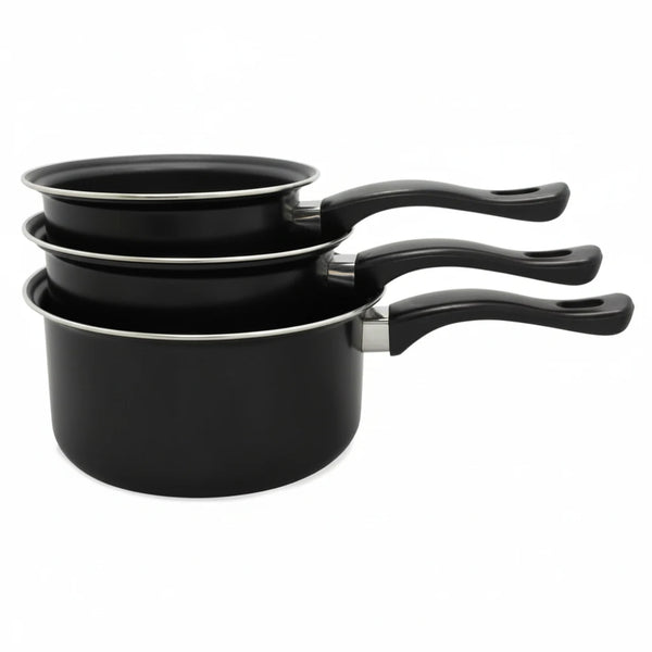 Brentwood, 3-Piece, Carbon Steel, Saucepan Cookware Set, Non-Stick