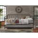 Twin Traditional Daybed Iron Frame with Rounded Design and Roll Out Trundle