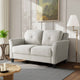 Modern Microfiber Upholstered Loveseat Sofa – Compact 2-Seater Couch for Small Spaces in White, Black, Blue